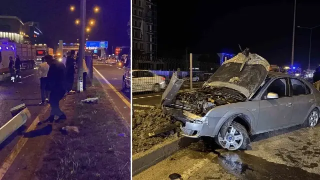 alkollu surucu elektrik diregine carpti bir kisi yaralandi 1cp7R7M2